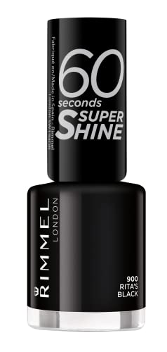 Rimmel Nail Polish 60 Seconds Super Shine By Rita Ora 900 Rita's Black Lakier do paznokci 8ml