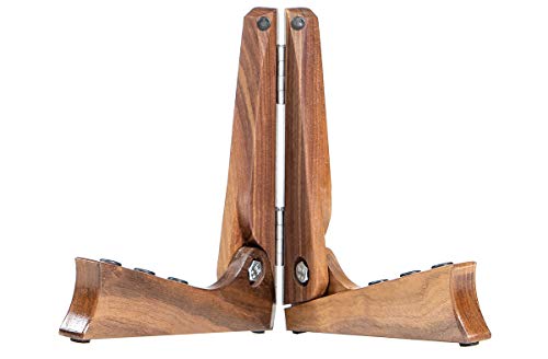 Ruach PS-1 Soporte de guitarra plegable de bolsillo de madera- Hecho a mano de nogal