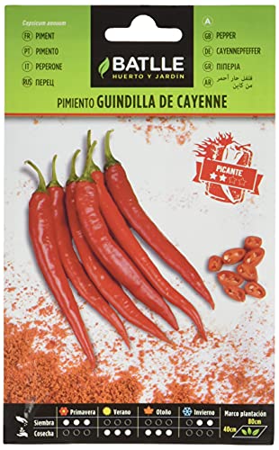 Semillas Hortícolas - Pimiento Guindilla de Cayenne rojo - Batlle
