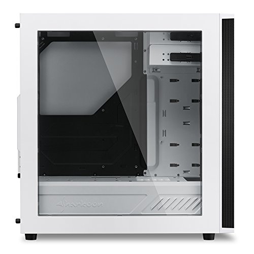 Sharkoon M25-W - Caja de Ordenador, PC Gaming, Semitorre ATX, Acrílico, Blanco