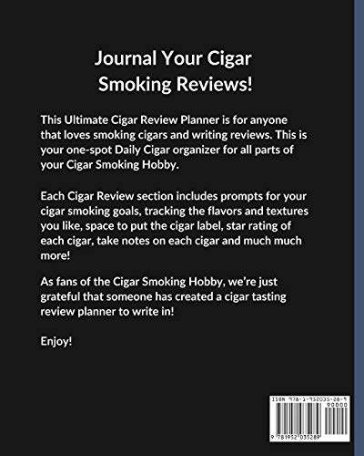 Steam Crawler Cigar Journal: Aficionado | Cigar Bar Gift | Cigarette Notebook | Humidor | Rolled Bundle | Flavors | Strength | Cigar Band | Stogies and Mash | Earthy