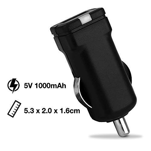 subtel® Cargador de Coche 1m 1A Compatible con Sony PS Vita (PCH-1000 / PCH-1004) / PS Vita (PCH-1100 / PCH-1104), 5V Cable de Carga System Connector 12V / 24V