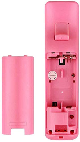 Tanouve Mando para Wii/Wii U,2 en 1 Mando con Motion Plus Mando a Distancia Inalámbrico Control Remoto con Correa de Pulsera Incorporado Acelerador para NintendoWii/Wii U(Rosa)