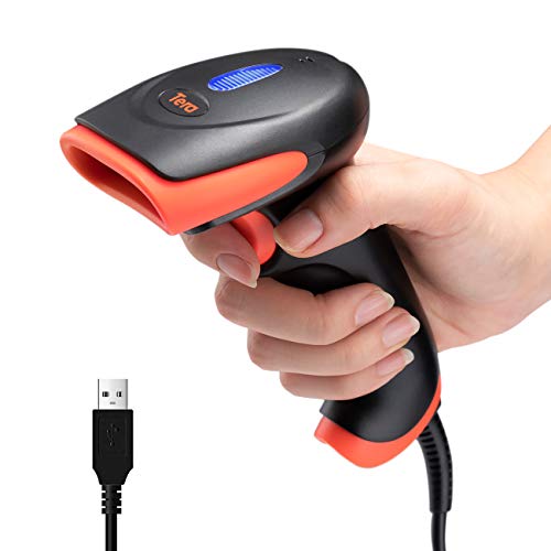 Tera CCD Escáner de Código de Barras 1500 Piexl USB 1D Lector de Código de Barras de Mano Escáner de Código Barras Lineal Escaneo Rápido para Pantallas Tabletas Digitales Smartphone Plug and Play