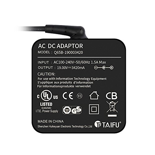 TF 19V 3.42A Cargador Portátil para ASUS VivoBook S14 S15 S406UA S510UF X540SA E406SA UX430UA M413DA S530UA X512DA K540LA X553S UX534FA F556UA ASUS Zenbook UX333FN TP412UA UX305CA Fuente alimentación