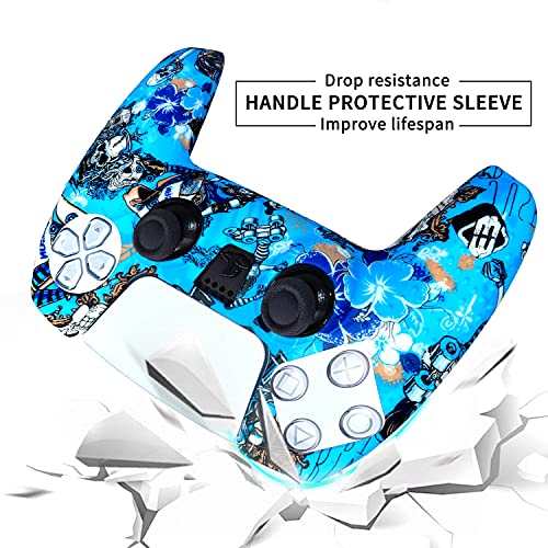 Th-some Fundas para Mando Sony PS5 DualSense - Funda Protectora de Silicona Antideslizante,Prueba de Polvo Carcasa Protectora para Sony PS5 DualSense Controlador Inalámbrico