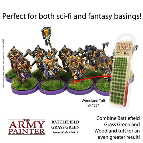 The Army Painter | Battlefield Essential Series: Battlefield Grass Green for Miniature Bases and Wargame Terrains - Static Grass for Bases of Miniature Toys