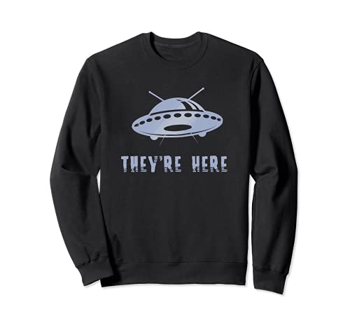 They're Here Space Aliens UFO Extraterrestrials Sudadera