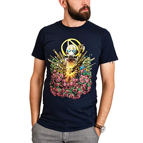 TimeCity Borderlands Camiseta Hombre Psycho Cotton Azul - L