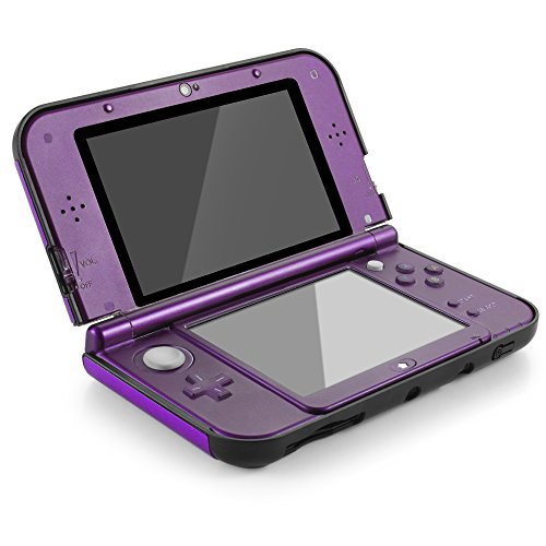 TNP Funda Protectora de Aluminio y Plástico para el Nuevo Nintendo 3DS XL LL 2015, Diseño Modificado sin Bisagras, Protección del Riesgo de Arañazos, Protectora de Pantalla, Color Púrpula