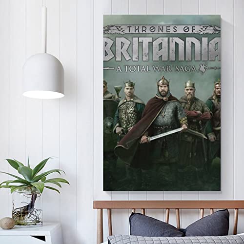 Total War Saga Thrones of Britannia - Póster decorativo para pared, diseño de tronos de Britannia, 20 x 30 cm