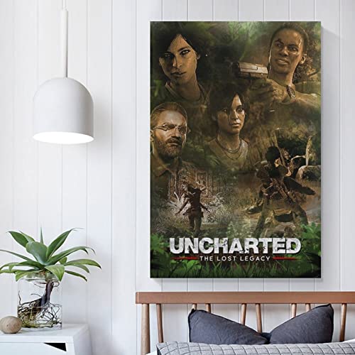 Uncharted The Lost Legacy Game Art Cool Funny Anime Canvas Art Poster y arte de pared Impresión moderna de decoración de dormitorio familiar para familiares y amigos, 40 x 60 cm (40 x 60 cm)