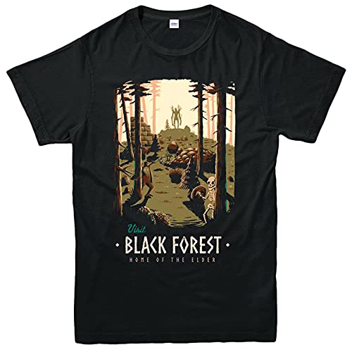 Valheim Black Forest Home of The Elder T-Shirt, Video Game Lovers Adult Top.jpg 3XL Black