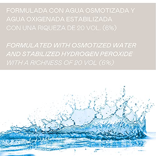 Valquer Profesional Oxigenada Estabilizada en Crema, 20 Volumenes (6%). Coloración capilar permanente. Uso profesional peluquería. Formulación vegana - 1000 Ml