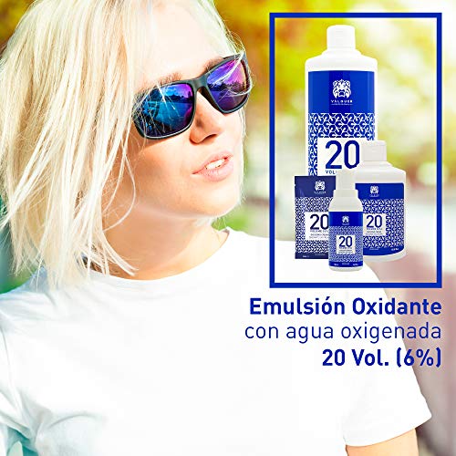 Valquer Profesional Oxigenada Estabilizada en Crema, 20 Volumenes (6%). Coloración capilar permanente. Uso profesional peluquería. Formulación vegana - 1000 Ml