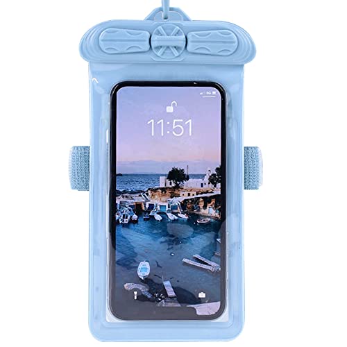 Vaxson Funda Azul, Compatible con Vsmart Aris 5G, Carcasa Impermeable Waterproof Pouch Case Cover [No Protector de Pantalla ]