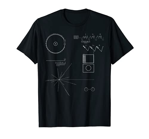 Voyager 1 Golden Record Interstellar Space Mensaje Camiseta