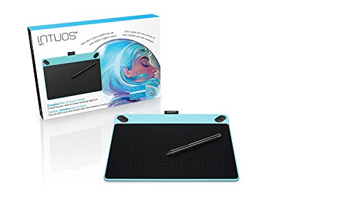 Wacom Intuos Art - Tableta Gráfica, Lápiz Intuos Pen, 2540 lpp, 133 pps, Función multitáctil, Tamaño Mediano, Color Azul