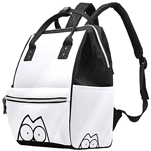 WJJSXKA Mochilas Bolsa de pañales Laptop Notebook Mochila de viaje Senderismo Daypack para Mujeres Hombres - simons cat cartoon texture cat