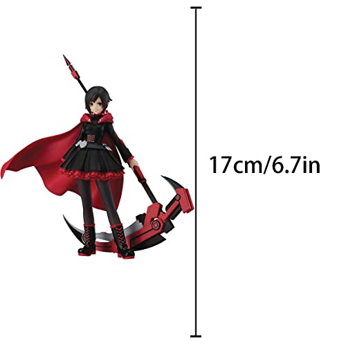 Yuxunqin RWBY: Grimm Eclipse-Ruby Rose & Crescent Rose CLORURO DE POLIVINILO Figura Estatua