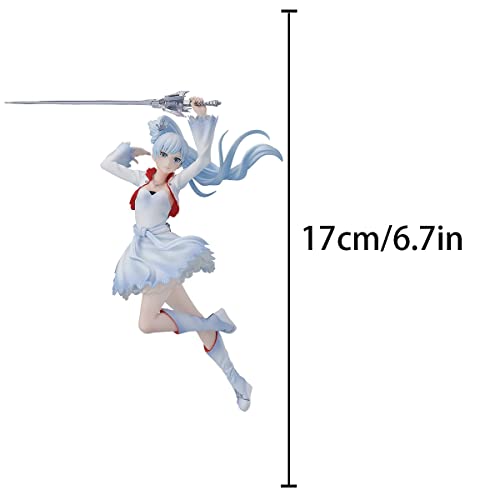 Yuxunqin RWBY: Grimm Eclipse: Weiss Schnee & MYRTENASTER CLORURO DE POLIVINILO Figura Estatua