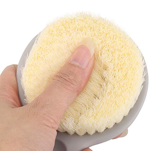 2pcs Grey Shower Bath Brush Long Handle Bath Shower Brush with Ultra Soft Bristles,Body Brush Long Handle Massage Improve Blood Circulation for Best Shower Tools