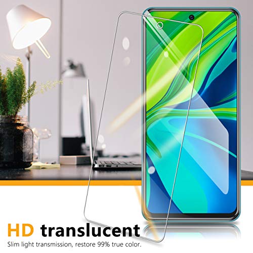 [3 Pack] UniqueMe Xiaomi Redmi Note 9S / 9 Pro / 9 Pro Max/Poco X3 NFC / X3 Pro Protector de Pantalla,Cristal Templado [Sin Burbujas] HD Vidrio Templado Equipado con Marco de Posicionamiento