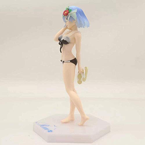 Anime Figuras Diferente Mundo A Partir de Cero REM Black Bods Traje de baño Figura de acción Carácter Anime Modelo Coleccionables Regalos de Anime Juguetes Modelo Kits 20cm