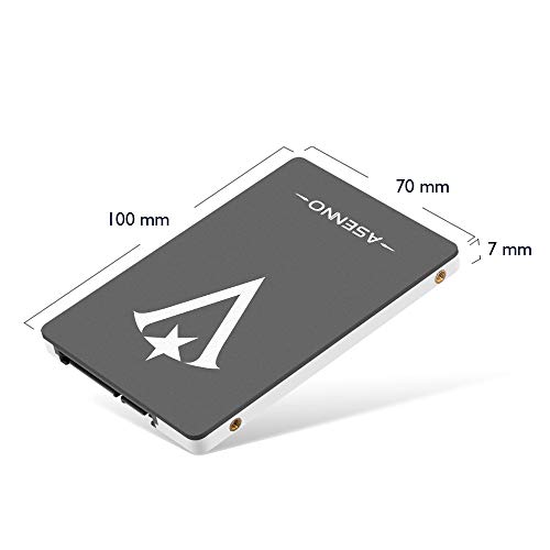 ASENNO 1TB 960GB 512GB 2,5 Pulgadas SSD con 1024 MB de Memoria SATAIII 6 GB/s de Disco Duro Interno de Estado sólido para Notebook Tablet PC de Escritorio