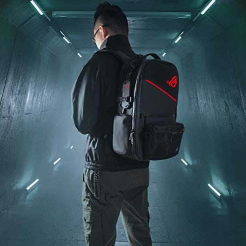 ASUS ROG Ranger BP3703 - Mochila modular para videojuegos con cable de carga, cremallera antirrobo y repelente al agua, apta para portátiles de hasta 17 pulgadas