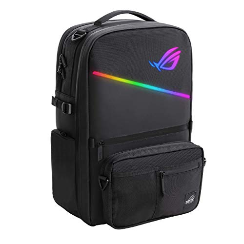 ASUS ROG Ranger BP3703 - Mochila modular para videojuegos con cable de carga, cremallera antirrobo y repelente al agua, apta para portátiles de hasta 17 pulgadas