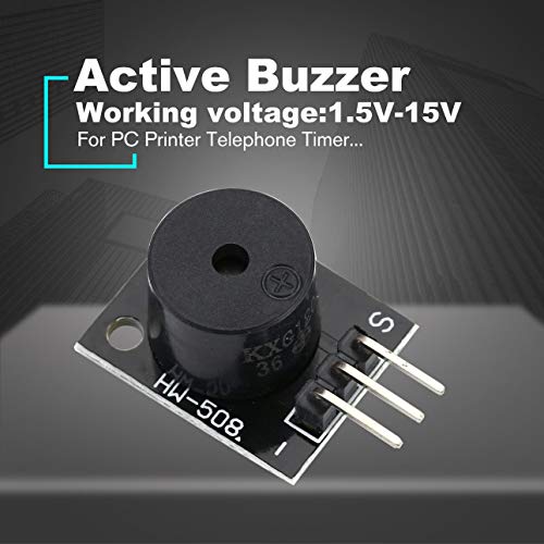 Ballylelly para KY-012 Active Buzzer Module para Arduino AVR PIC Active Speaker Buzzer Modo de Alarma Accesorios para PC Impresora Temporizador de teléfono