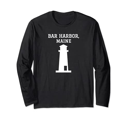 Bar Harbor Maine Faro Souvenir Maine Regalos Faro Manga Larga