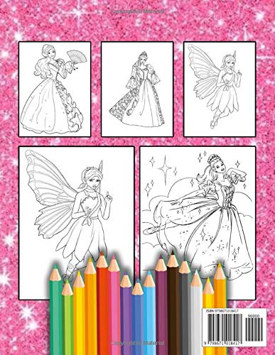 Barbie Coloring Book: 50+ Coloring Pages. Exclusive Artistic Illustrations for Girls of All Ages