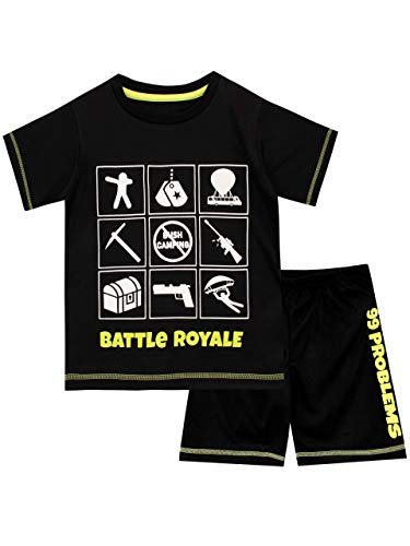 Battle Royale Pijama de juego para niños 7-8 años Negro