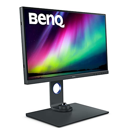 BenQ SW270C - Monitor para fotógrafos de 27" 2K QHD (2560x1440, 5ms, HMDI, IPS, 10 Bits, 99% Adobe RGB, 100% Rec.709, 97% DCI-P3/Display P3, calibración del hardware, uniformidad, HDR10, USB-C) - Gris