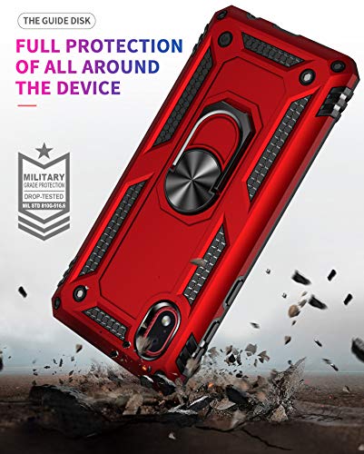 BestST Funda para movil Samsung A01 Core/M01 Core Armor Carcasa con 360 Anillo iman Soporte Hard PC y Silicona TPU Bumper antigolpes Fundas Carcasas Case, Negro