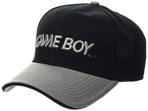 Bioworld EU Nintendo Gameboy Embroidered Logo Curved Bill Baseball Cap, Black (BA067775NTN) Gorra de bisbol, Gris (Grey Grey), Talla única Unisex Adulto