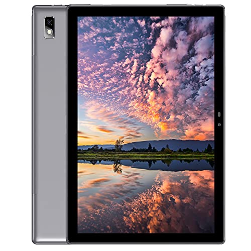 Blackview Tab9 4G LTE + WiFi Tablet con 10.1 '' FHD, Android 10, 4GB RAM + 64GB ROM, 128GB expandible, Octa-Core, 7480mAh Batería, 13MP + 5MP, 1920 * 1200, GPS/Bluetooth/Face ID/OTG-Gris