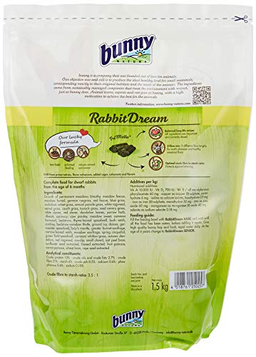 Bunny - Pienso para Conejos Adultos Rabbit Dream 1,5 kg