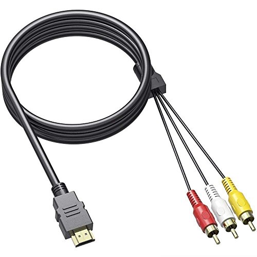 Cable Goodlucking de HDMI a RCA, 1,5 m, de HDMI macho a 3RCA, color negro