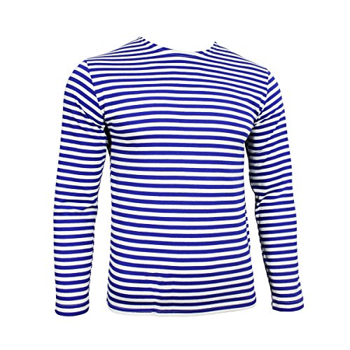 Camiseta Telnyashka del paracaidista militar ruso – rayas azules de manga larga Light Blue and White Stripes small