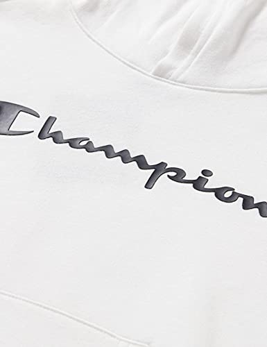 Champion Legacy Classic Logo Sudadera con Capucha, Blanco, 11-12 Años para Niños