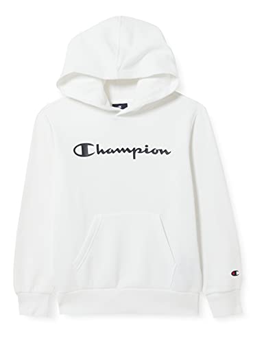 Champion Legacy Classic Logo Sudadera con Capucha, Blanco, 11-12 Años para Niños