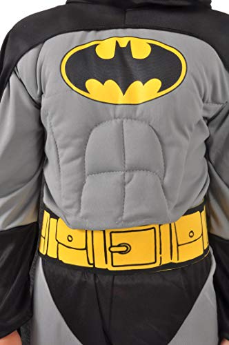 Ciao 11701.5-7 Batman - Disfraz de DC Comics (talla 5-7 años) con músculos pectorales acolchados, color gris y negro