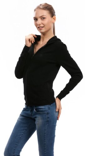 Citizen Cashmere Hoodie Mujer - 100% Cachemira (Mediano, Negro) (41 102-02-02)