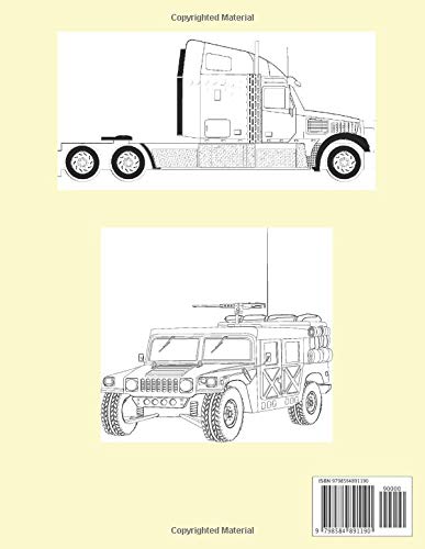 coloring book super cars and trucks: Cool Cars, Trucks, Bikes coloring book for kids : ages 3-8