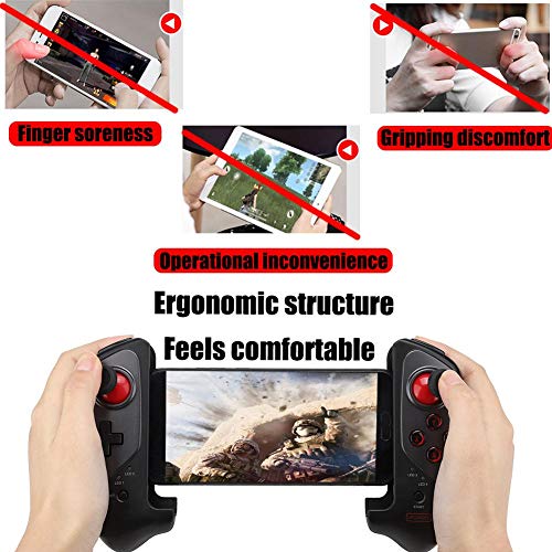 Controlador de juegos inalámbrico, Bluetooth, para teléfono móvil, tableta, Smart TV, telescopio Gamepad Gamepad con disparador, compatible con Android