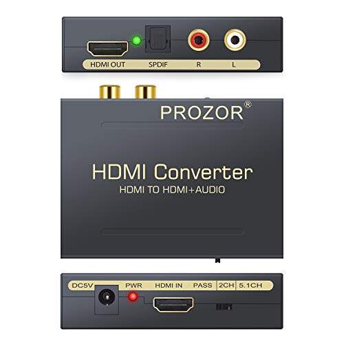 Convertidor HDMI a HDMI Audio Divisor Digital 1080p HDMI a HDMI + SPDIF / RCA Toslink +RCA L/R Audio Convertidor Adaptador Óptica Fibra Salida Cable USB para TV Blu-ray PS3 PS4