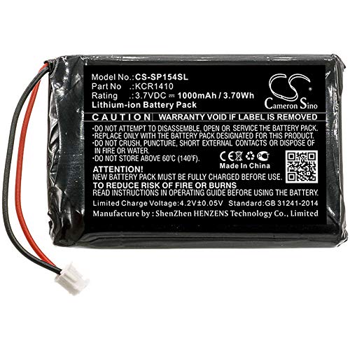 CS-SP154SL Batería 1000mAh Compatible con [Sony] CUH-ZCT2, CUH-ZCT2E, CUH-ZCT2J, CUH-ZCT2K, CUH-ZCT2M, CUH-ZCT2U 2016, Playstation 4, Playstation 4 Controller sustituye KCR1410